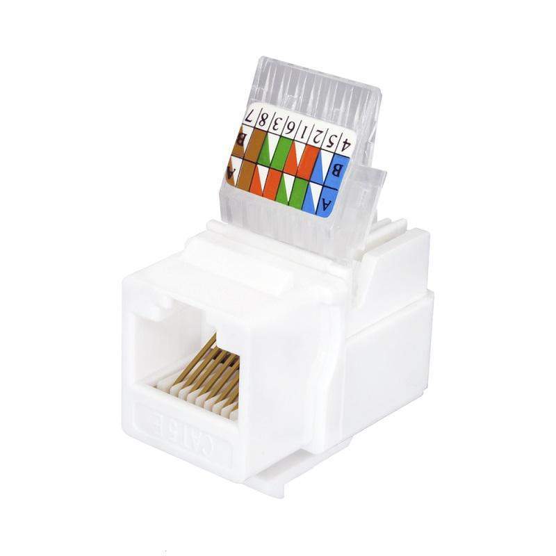 модуль розеточный keystone jack 8p8c rj-45 utp кат.5e заделка без инструмента бел. (diy) suprlan 10-0312-1 от BTSprom.by