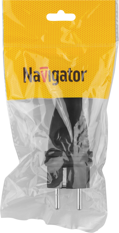  Вилка прямая 61 368 NCA-PLR02-16A-E-IP44-BL с заземл. каучук черн. Navigator 61368 фото в каталоге от BTSprom.by