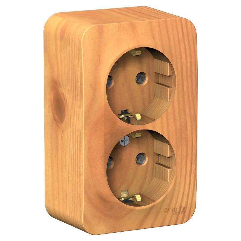 розетка 2-м оп blanca 16а ip20 250в с заземл. без защ. шторок ясень se blnra010205 от BTSprom.by