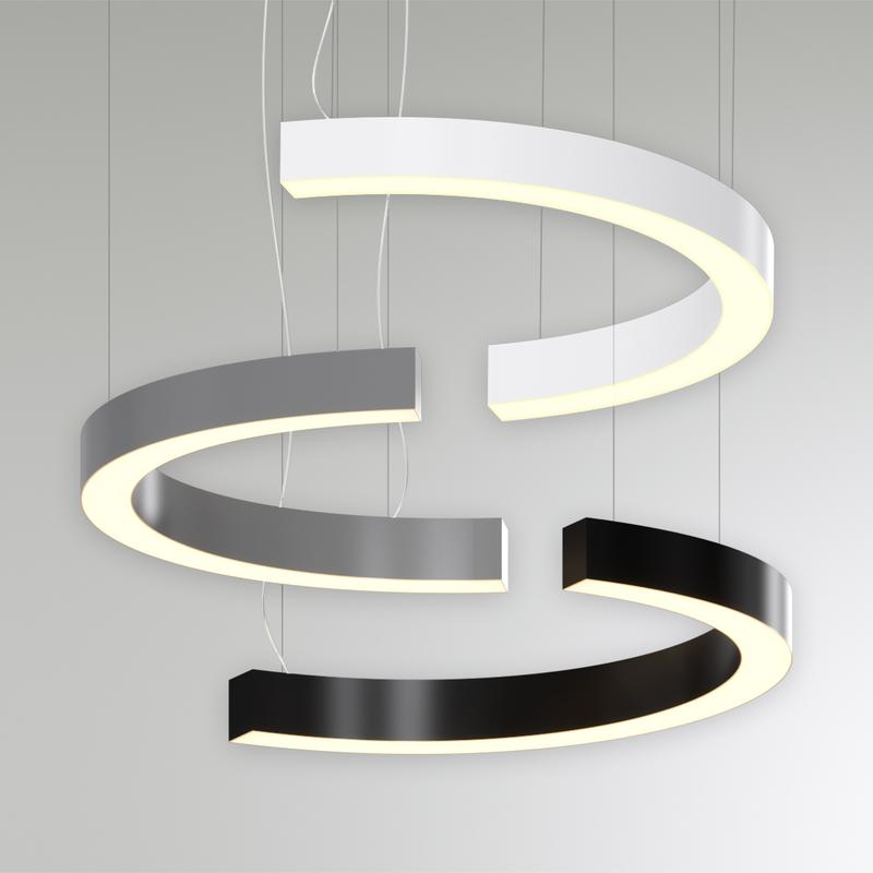 светильник светодиодный rve-lbx-arco-400-p 15вт 4000к 400х200х100мм подвесной шир. рассеив.=80мм бел. rvelektro rve00000291 от BTSprom.by