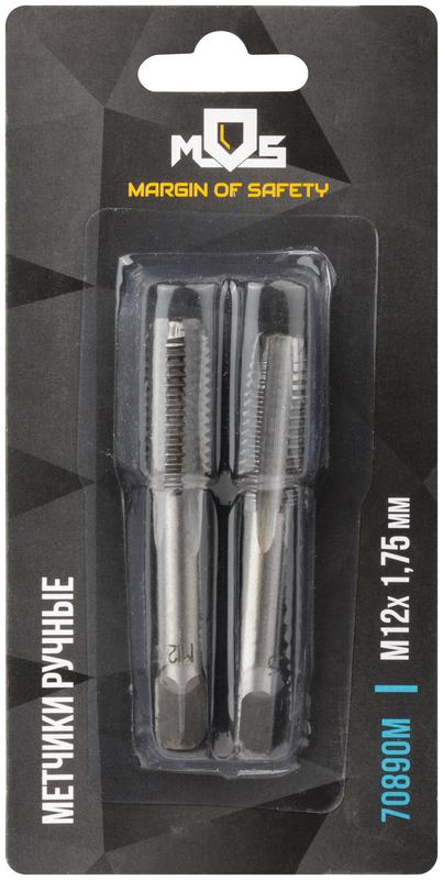  Метчик ручной М12х1.75мм (уп.2шт) MOS 70890М фото в каталоге от BTSprom.by
