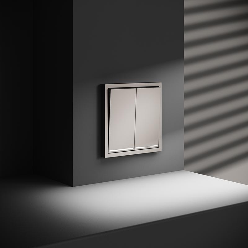  Переключатель проходной 2-кл. СП S70 10А с подсветкой механизм кашемир Voltum VLS020403 фото в каталоге от BTSprom.by