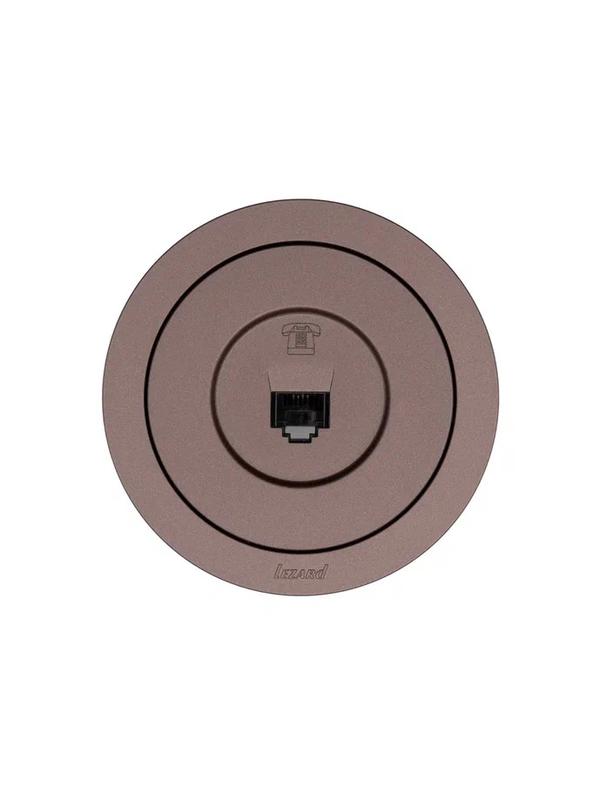  Розетка телефонная СП OSEN RJ11 евро механизм шоколад LEZARD 743-7388-137 фото в каталоге от BTSprom.by