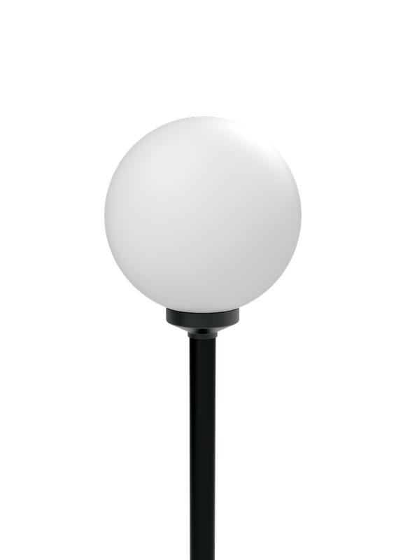 комплекс осветительный ксду 02-040-005 ip23 "сфера 1х40" 400/3400 400х400х3400мм 40вт 4116лм садово-парковый salux ку-02-040-005 от BTSprom.by