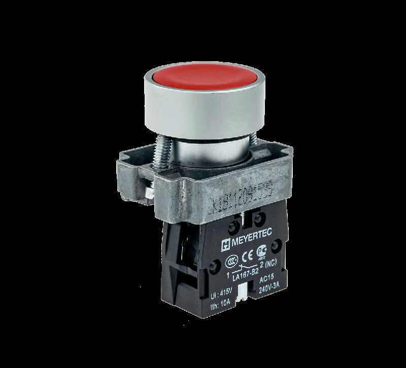 кнопка плоская красн. 1nc метал. mtb2-baz124 овен 54246 от BTSprom.by