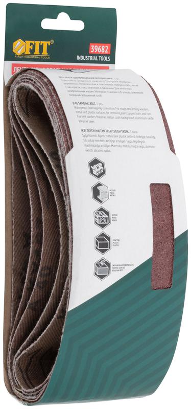  Лента шлифовальная бесконечные водостойкие на тканевой основе (уп.5шт) 75х457мм Р 40 FIT 39682 фото в каталоге от BTSprom.by