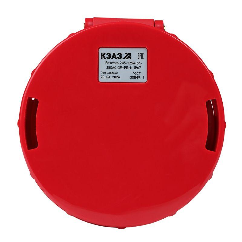 розетка кабельная 245 125а 380ac 3p+pe+n 6ч ip67 кэаз 228502 от BTSprom.by