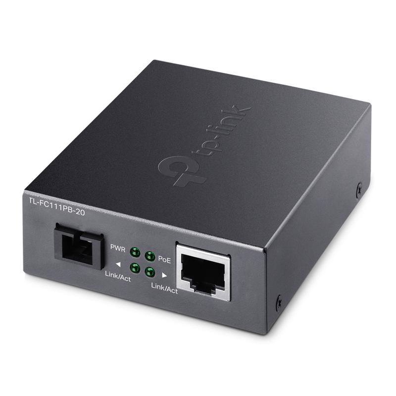 медиаконвертер tl-fc111pb-20 wdm 10/100мбит/с с 1 poe портом tp-link 1846436 от BTSprom.by