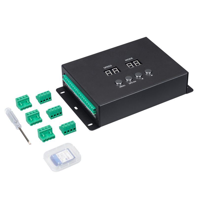 контроллер dmx k-5000 220в sd-card 5х512 ip20 метал. arlight 024323 от BTSprom.by