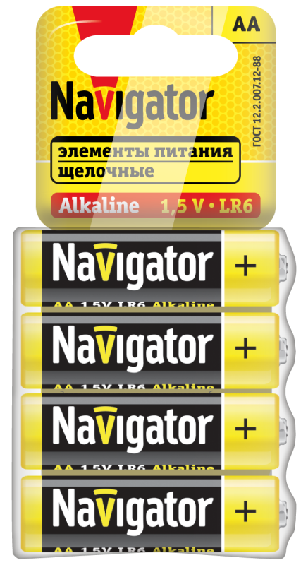 элемент питания 95 457 nbt-02 aa lr6 4shbp (уп.4шт) navigator 95457 от BTSprom.by