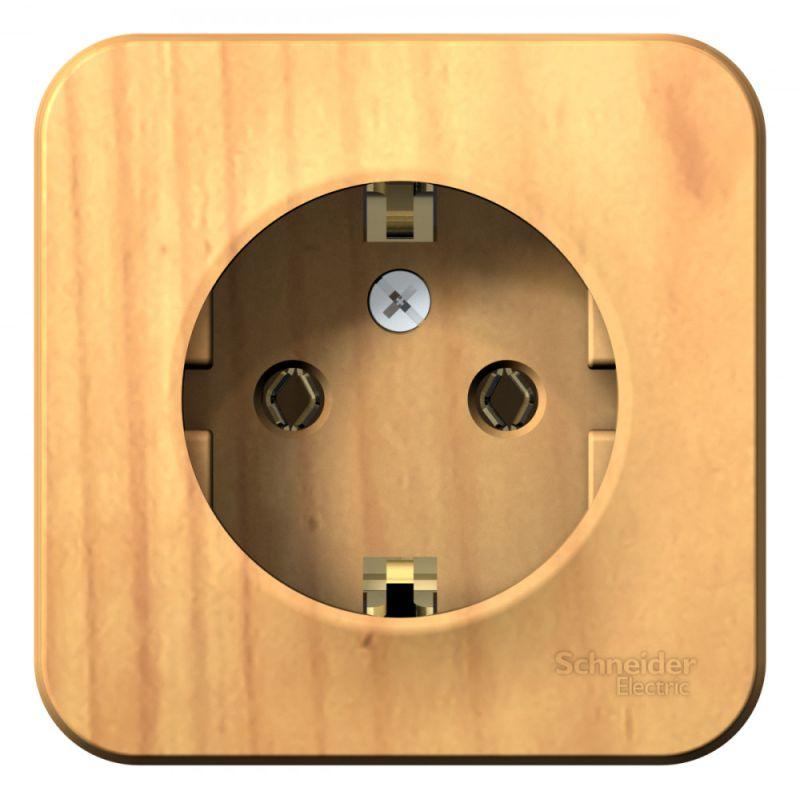 розетка 1-м оп blanca 16а ip20 250в с заземл. без защ. шторок с изолир. пластиной ясень se blnra010115 от BTSprom.by