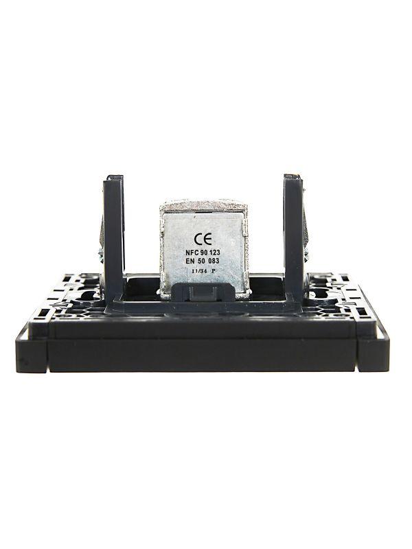  Розетка TV проходная FORTE&PIANO FP129 черн. IEK FP-A10-P-K02 фото в каталоге от BTSprom.by