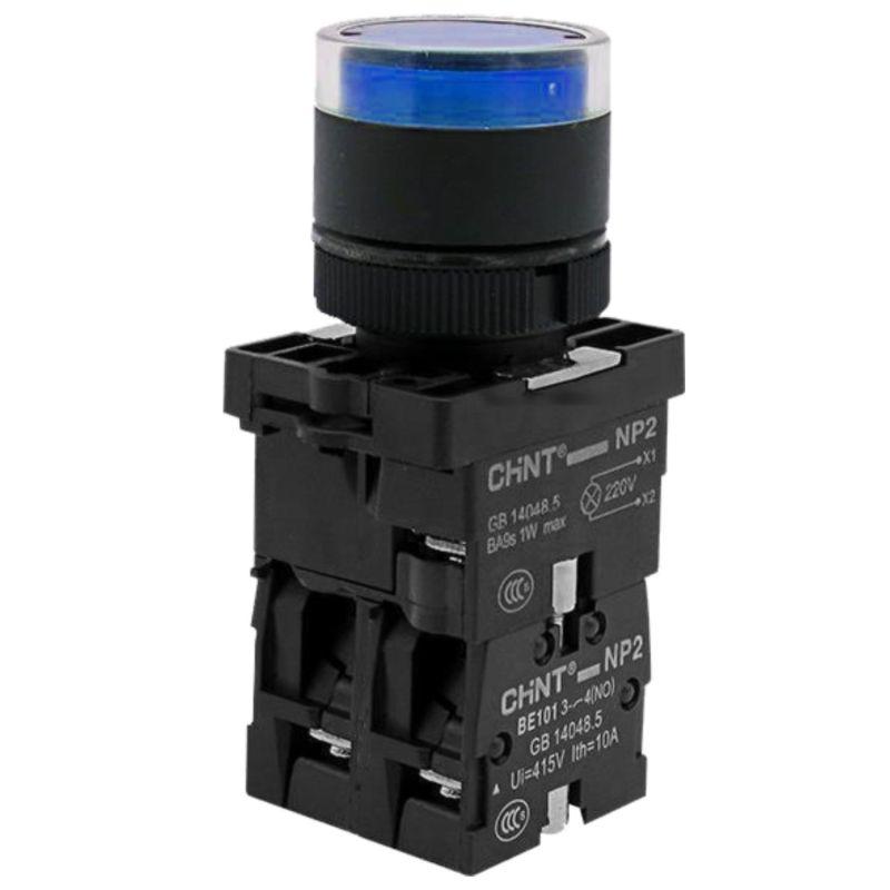 кнопка управления np2-bw1661 выступающая 1но ac/dc230в (led) ip40 (r) син. chint 575780 от BTSprom.by