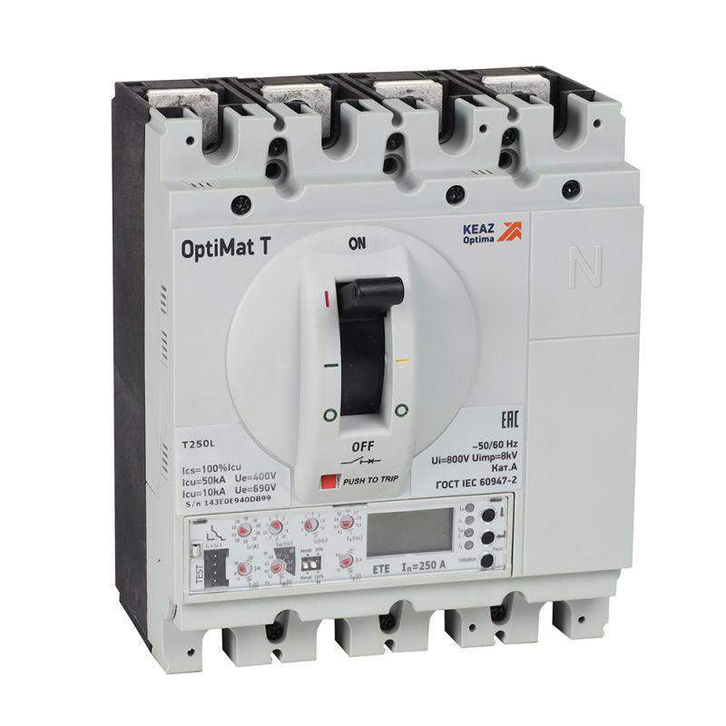 выключатель автоматический для защиты двигателя optimat t250l ete-m 250a 3p кэаз 355934 от BTSprom.by
