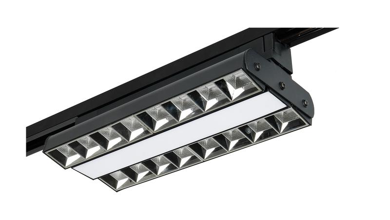 светильник светодиодный трековый ptr 2296r 1f2s 96вт 4000к ip40 60град./120град./60град. 540мм bl черн. pro+ jazzway 5039438 от BTSprom.by