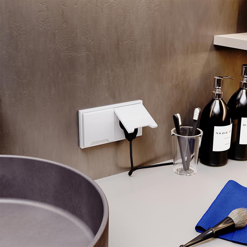  Розетка 1-м СП S70 16А с заземл. защ. шторки + крышка механизм бел. глянцевый Voltum VLS040301 фото в каталоге от BTSprom.by