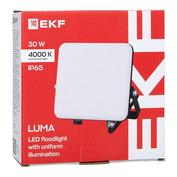  Прожектор светодиодный СДО-4003 30Вт 4000К IP65 с равномерной засветкой LUMA EKF FLL-4003-30-4000 фото в каталоге от BTSprom.by