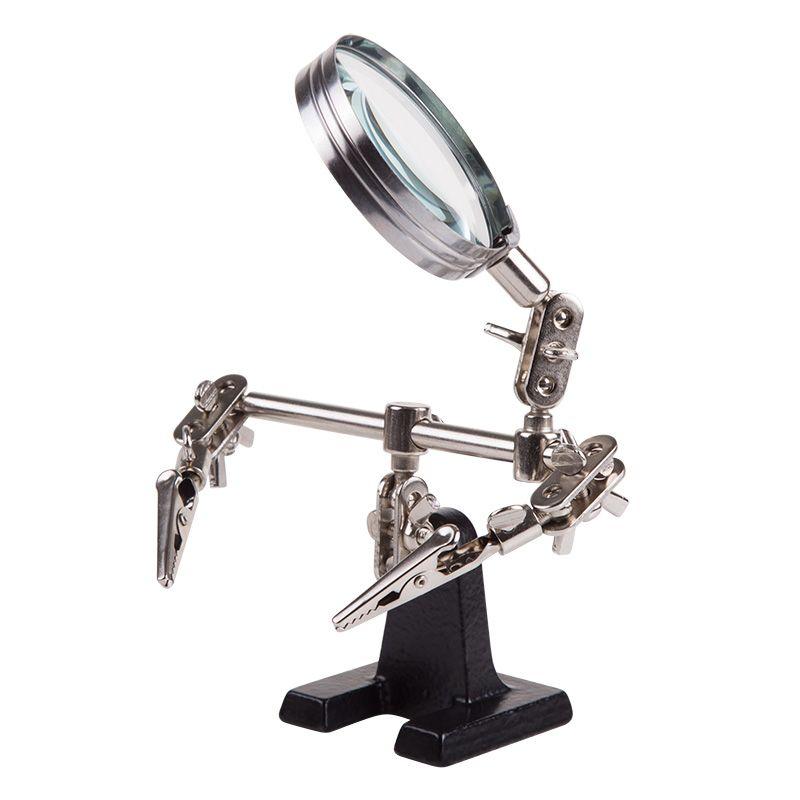  Держатель "третья рука" с лупой х3 (HT-390) (ZD-10D) Rexant 12-0251 фото в каталоге от BTSprom.by