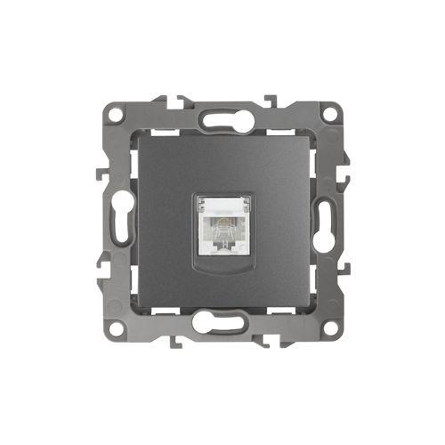 розетка телефонная эра12 12-3105-12 rj11 ip20 графит эра б0019342 от BTSprom.by