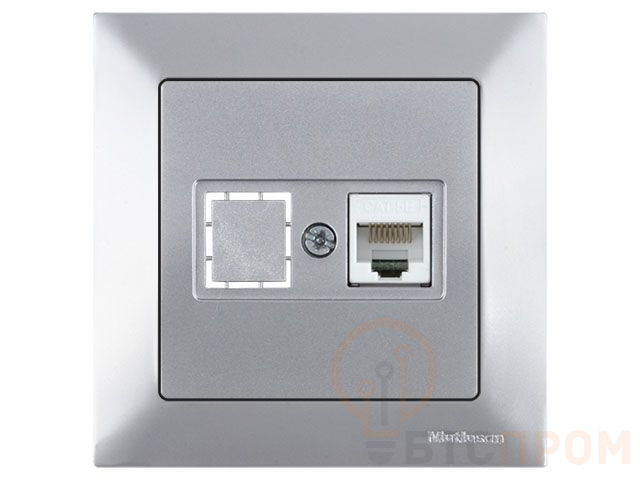 Розетка компьютерная 1xRJ45 (Cat5e, скрытая) серебро, DARIA, MUTLUSAN ((RJ 45)   8-pin, соединения типа 568A или 568B) 2120 136 0182 фото в каталоге от BTSprom.by  Розетка компьютерная 1xRJ45 (Cat5e, скрытая) серебро, DARIA, MUTLUSAN ((RJ 45)   8-pin, соединения типа 568A или 568B) 2120 136 0182 фото в каталоге от BTSprom.by