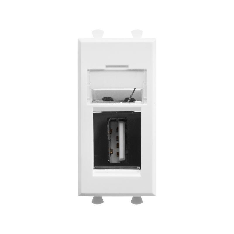 розетка usb 1мод. avanti "белое облако" тип а-а модульная dkc 4400401 от BTSprom.by