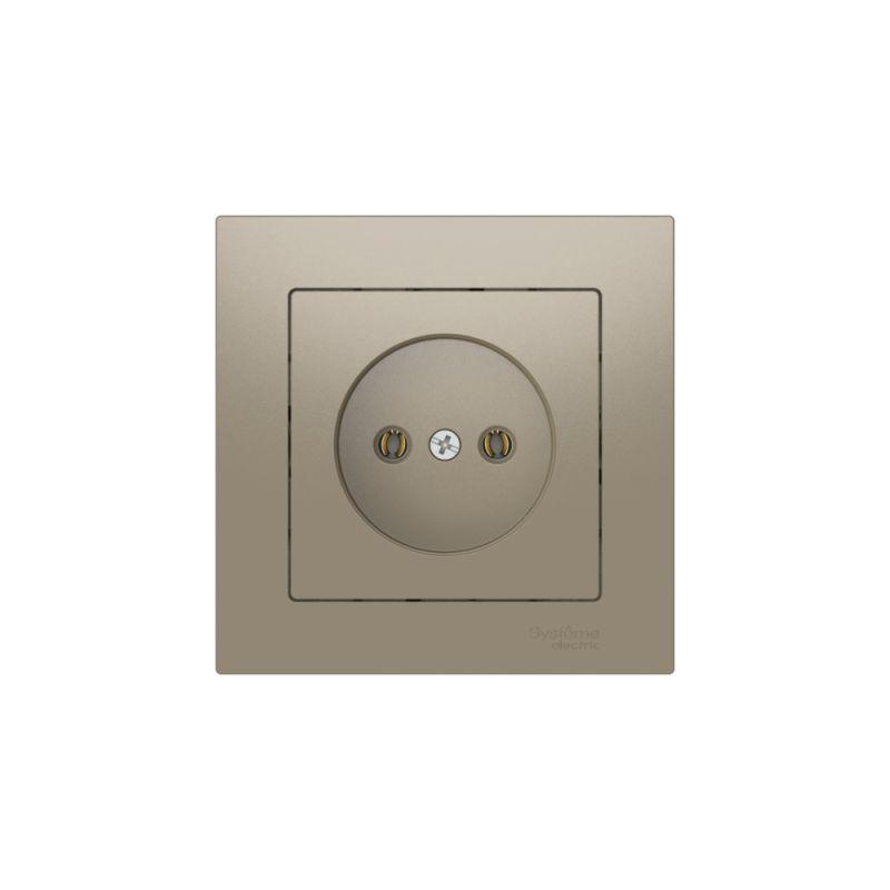  Розетка AtlasDesign 16А без заземл. быстрозажим. клем. в сборе шампань SE ATN000540S фото в каталоге от BTSprom.by