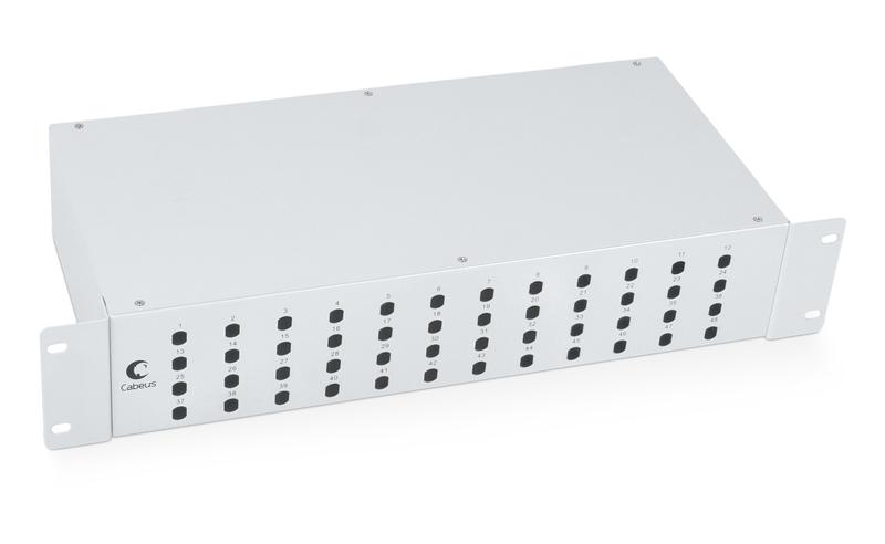 кросс бокс оптический 19дюйм на 48 st(fc) со сплайс-кассетой и кдзс (без пигтейлов и проходных адаптеров) cabeus 7936c от BTSprom.by