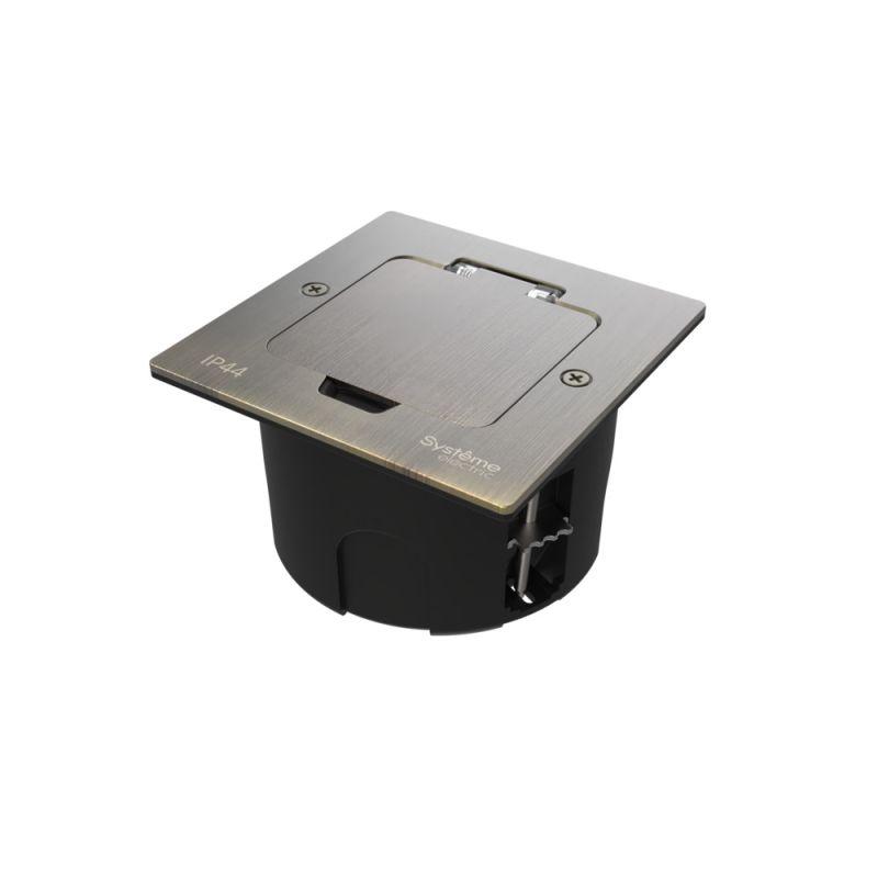лючок multidesk mdk20 на 2мод. ip44 с монтажной коробкой для стены фальшпола стола античная латунь se mdk20102ba от BTSprom.by