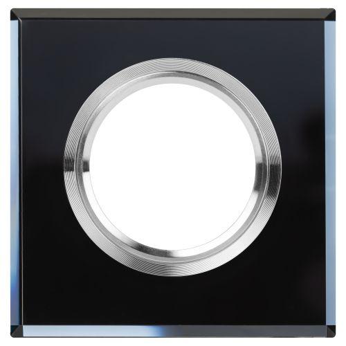  Светильник точечный DK8 CH/BK 50Вт MR16 12В декор стекло квадрат хром./черн. ЭРА C0043792 фото в каталоге от BTSprom.by
