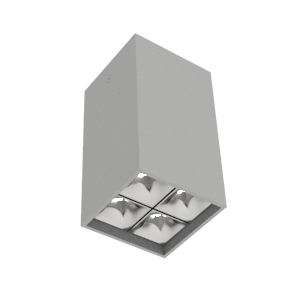 светильник светодиодный dl-box reflect multi 2х2 14вт 4000к 80х80х150 накладной 36град. ral7045 сер. муар диммер dali varton v1-r0-70254-20d36-2001440 от BTSprom.by