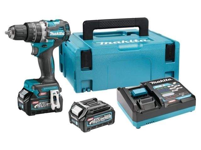 аккум. ударная дрель-шуруповерт makita xgt  hp002gd201 в кейсе (40.0 в, 2 акк., 2.5 а/ч li-ion, 2 скор., 65 нм, шурупы до 13 мм, сверление в металле д от BTSprom.by