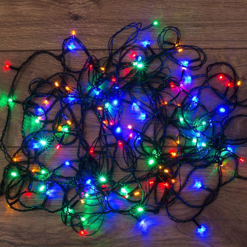 гирлянда светодиодная универсальная 20м 200led мультиколор 16вт ip20 с контроллером neon-night 304-119 от BTSprom.by