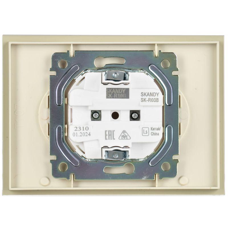  Розетка 2-м SKANDY 10А без заземл. без защ. шторок для плоской вилки SK-R03B беж. IEK SK-R20-10-K10 фото в каталоге от BTSprom.by