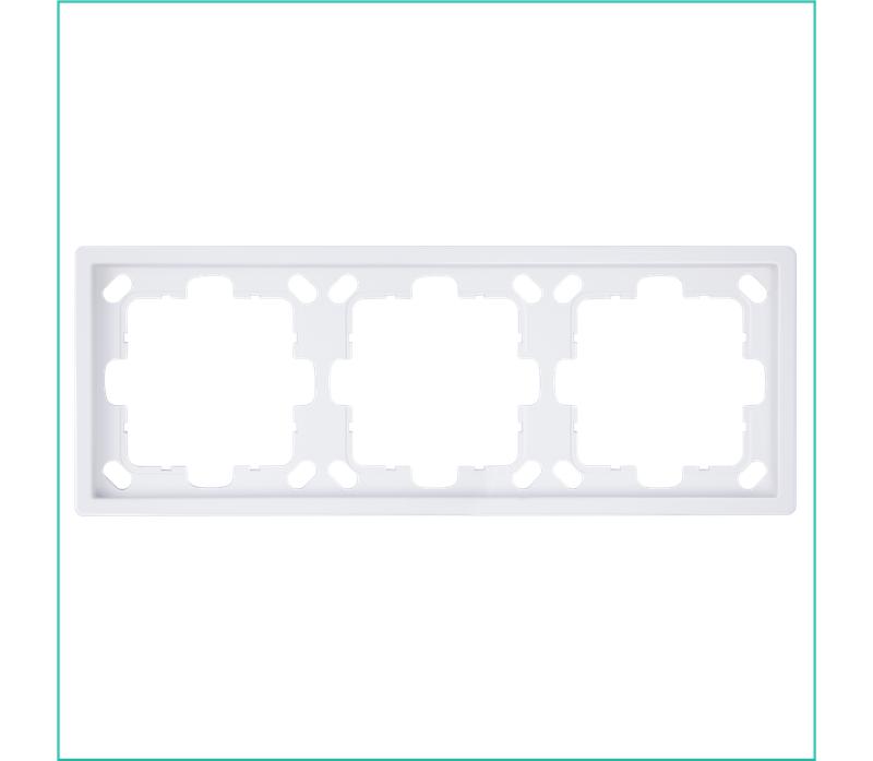 рамка 3-м сп fd бел. глянцевый jasmart fd1003w от BTSprom.by