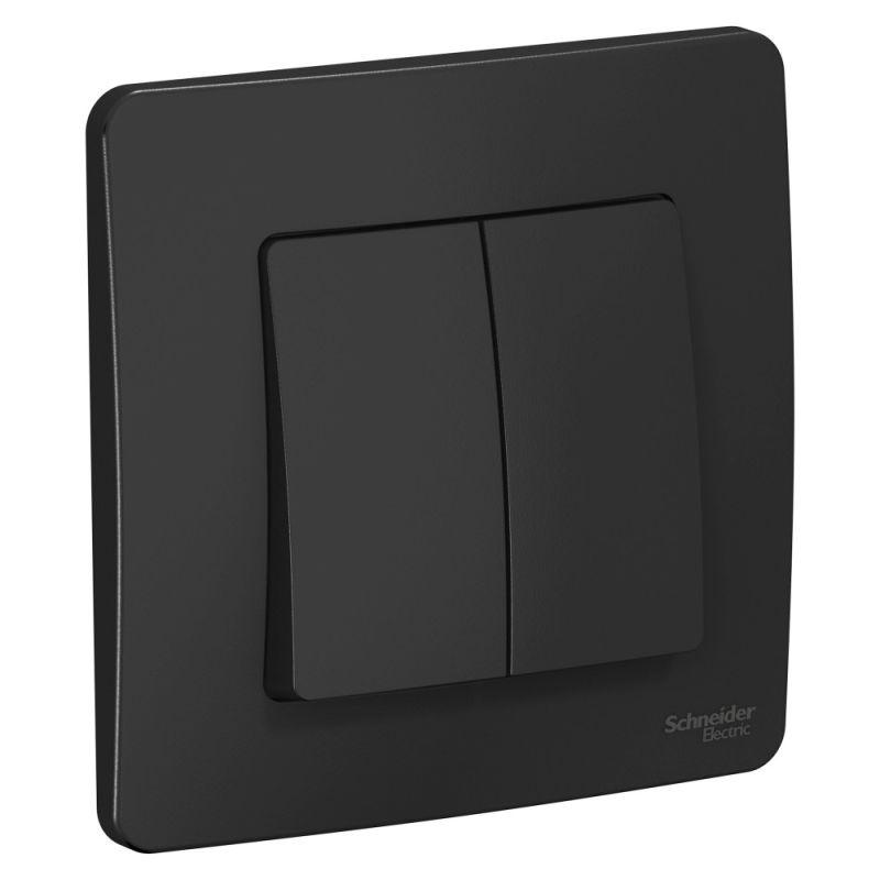 выключатель 2-кл. сп blanca 10а ip20 (сх. 5) 250в антрацит se blnvs010506 от BTSprom.by