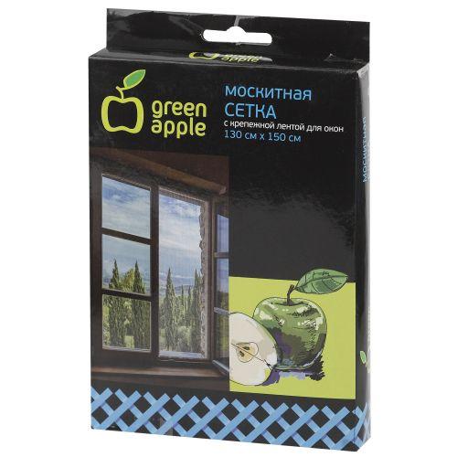 сетка москитная для окон 130х150см (сетка + крепеж. лента) gbn001 green apple б0032057 от BTSprom.by