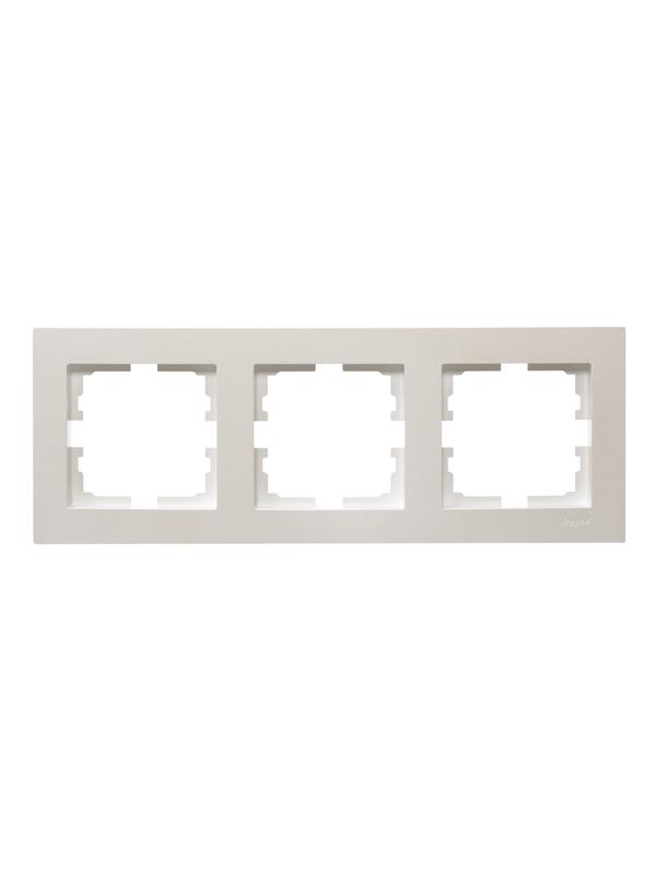 рамка 3-местн. горизонт. vesna жемчуж./бел. перламутр lezard 742-3000-148 от BTSprom.by