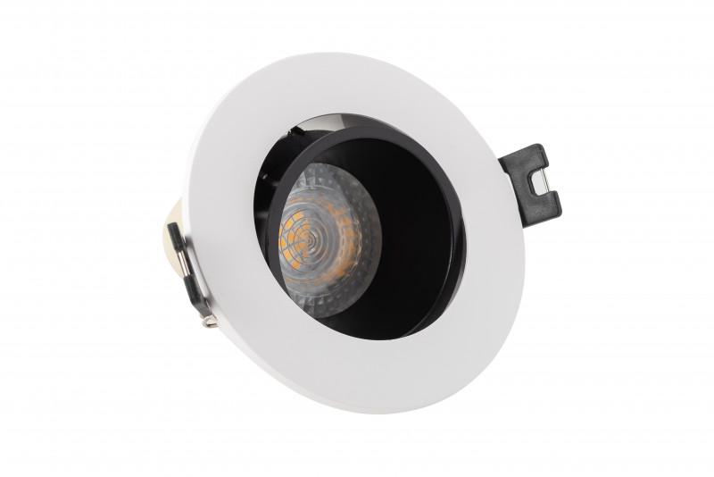  Светильник встраиваемый IP20 10Вт GU5.3 LED бел./черн. пластик DENKIRS DK3020-WB фото в каталоге от BTSprom.by