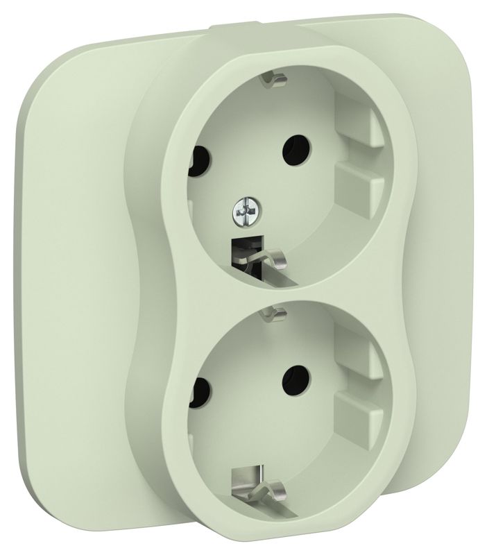 розетка 2-м сп flite рс12-1-а-флп 16а с заземл. без защ. шторок безвинтовое крепление в сборе механизм панг iek fi-r21a-16-1-k92 от BTSprom.by