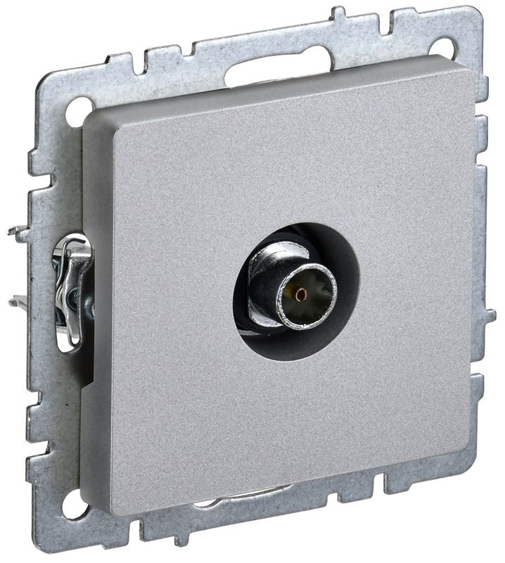 розетка телевизионная оконечная tv сп brite ртв11-0-бра механизм алюм. iek br-a10-o-k47 от BTSprom.by