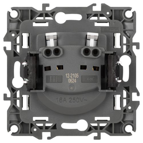  Розетка 1-м Эра12 12-2105-01М 16А 250В 2P бел. матов. Эра Б0065704 фото в каталоге от BTSprom.by