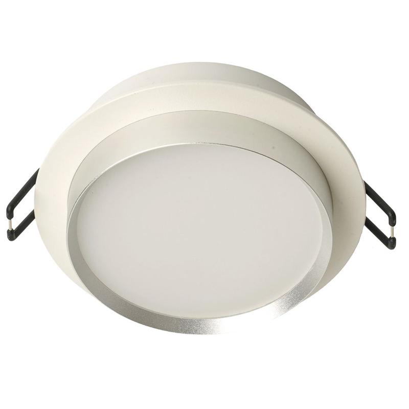 светильник потолочный встраиваемый 15вт 230в gx53 бел. + серебр. круг без лампы dl507 feron 51353 от BTSprom.by