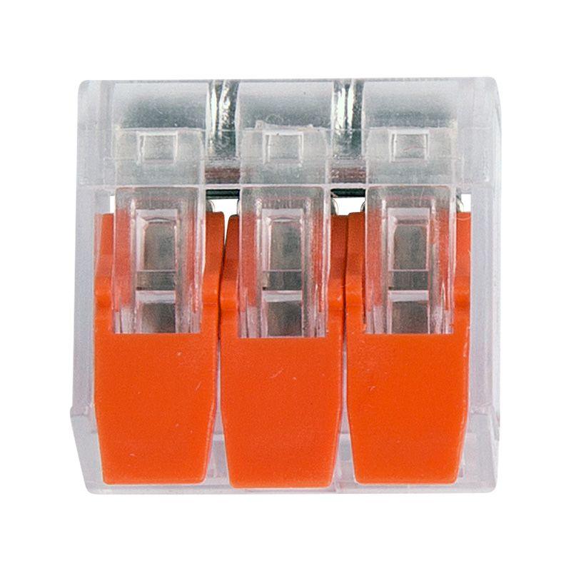  Клемма универсальная компактная 221-413 3-проводная до 4.0кв.мм (уп.5шт) Rexant 07-5207 фото в каталоге от BTSprom.by