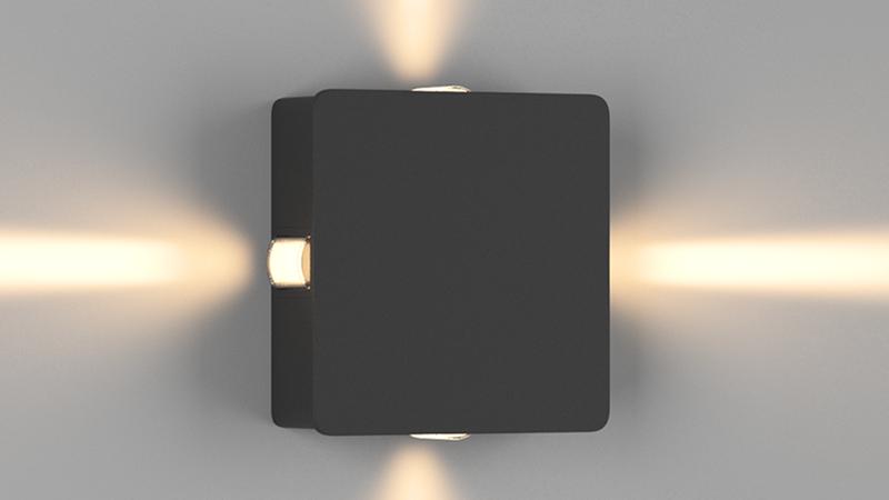 бра декоративное gw-a130-4-4-bl-ww 4вт 3000к ip54 черн. designled 00-00007104 от BTSprom.by