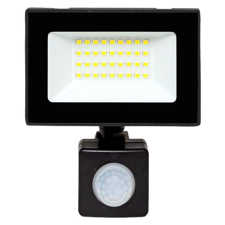  Прожектор светодиодный СДО-3003 30Вт 6500К IP54 с инфракрасным датчиком движения EKF FLL-3003-30D-6500 фото в каталоге от BTSprom.by