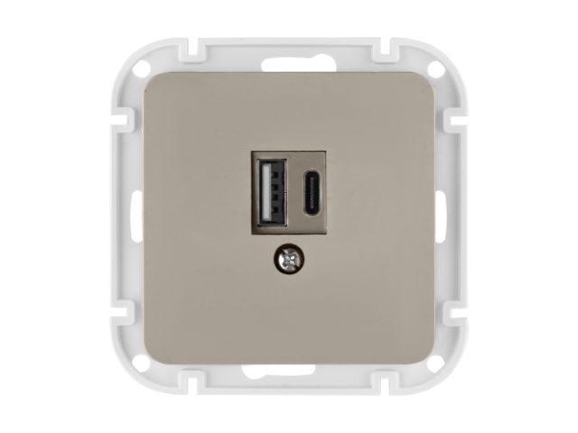 розетка с двумя usb-разъемами (узел, скрытая) песочная, astrum bylectrica рп5-6561 песочн от BTSprom.by