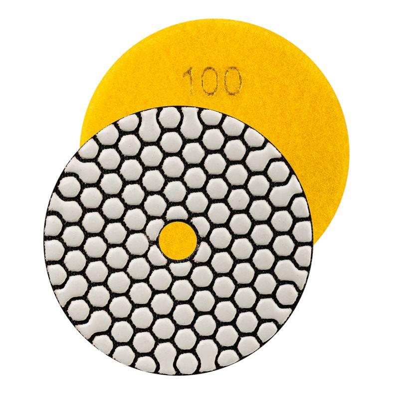 круг алмазный гибкий шлифовальный черепашка 100мм p100 сухое шлифование kranz kr-90-0322 от BTSprom.by