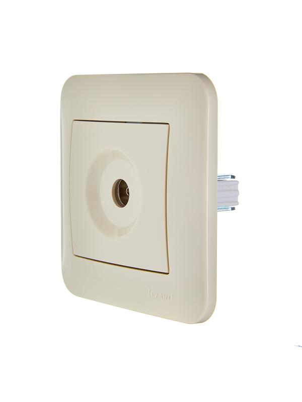  Розетка телевизионная оконечная TV СП ASTI IP20 в сборе крем. LEZARD 7081-0303-130 фото в каталоге от BTSprom.by