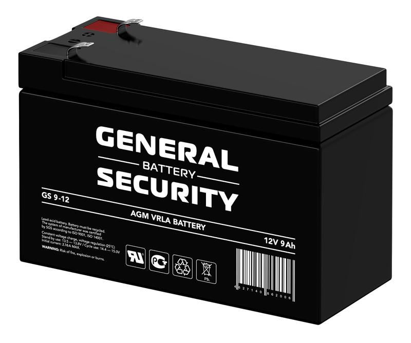  Аккумулятор 12В 9А.ч General Security GS9-12 фото в каталоге от BTSprom.by