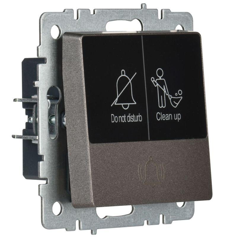  Кнопка звонка BRITE 10А ВС10-1-9-БрТБ для отелей с индик. механизм бронза IEK BR-V14-2-10-K45 фото в каталоге от BTSprom.by